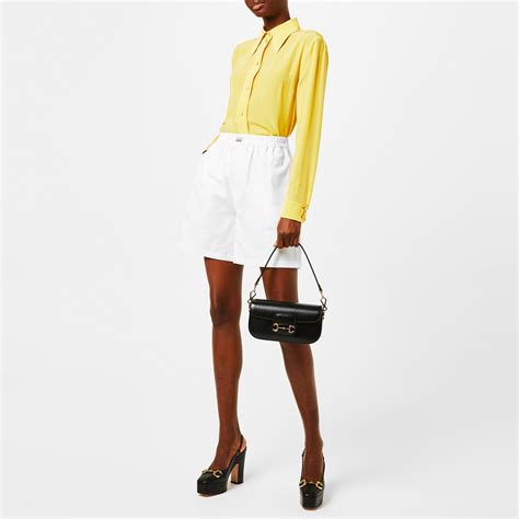 gucci bow blouse leather|gucci boutique bag.